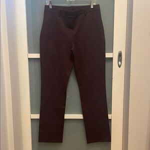 Quince Deep Brown Stretchy Ponte Pants, Brown Pants for Work